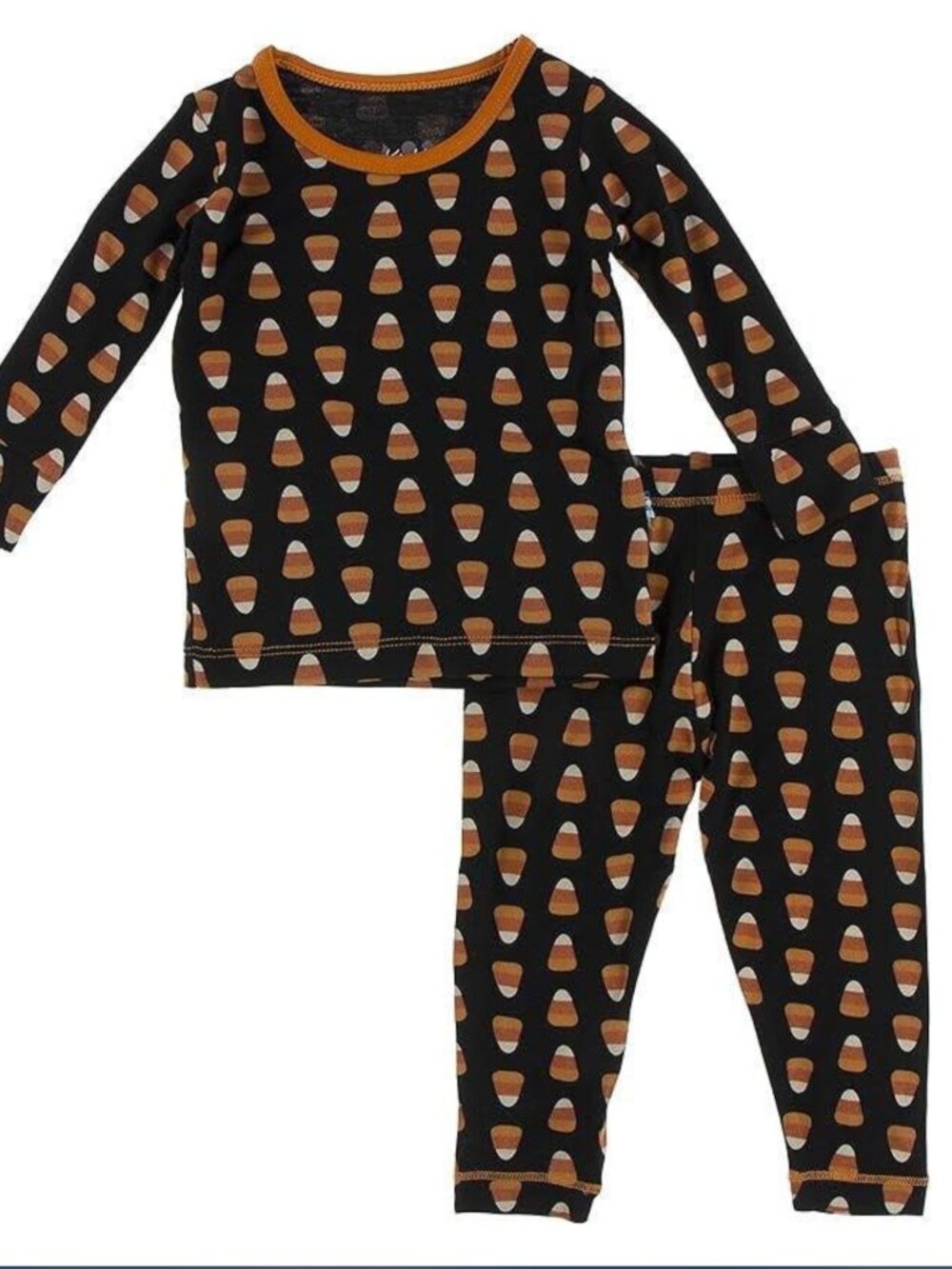 KICKEE PANTS Candy Corn Bamboo Pajamas. size 10. Halloween Jammies!